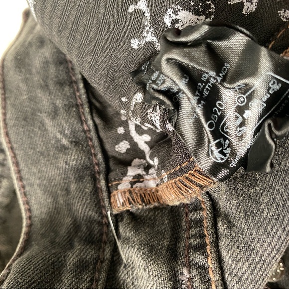 Free People Ripple Wide Leg Crop Dark Wash Size 26 - Picture 7 of 9